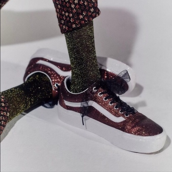 vans glitter old skool platform